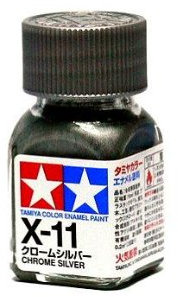 RCECHO® 2x Tamiya Model Color Enamel Paint X-11 Chrome Silver Net 10ml 80011 CA458 174; Full Version Apps Edition
