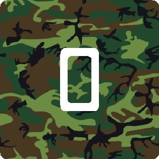 Green Camouflage Camo Vinyl Single Light Switch Sticker Skin Wrap by Ellis Graphix