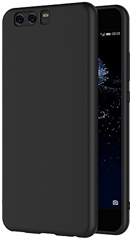 AICEK Huawei P10 Hülle, Schwarz Silikon Schutzhülle für Huawei P10 Case TPU Bumper Huawei P10 Handyhülle (5,1 Zoll)