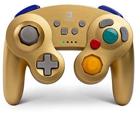 PowerA - Mando inalámbrico para Nintendo Switch y Nintendo Switch Lite, diseño de GameCube, color dorado