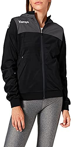Kempa Damen Emotion 2.0 Kapuzenjacke, schwarz/Anthra, L