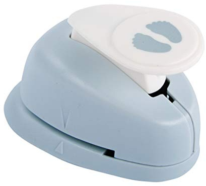 Rayher 69207000 Motivstanzer Babyfüße, 1,6 cm ø, 5/8 Zoll, geeignet zum Stanzen von Papier/Karton bis 200g/m2, Motivlocher Taufe