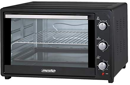 Mesko MS6021 Four Électrique Posable 66 Litres, Mini Four avec Température Réglable 90-230°C, Minuteur 60 Minutes, 3 Modes de Chaleur, Éléments Chauffants en Acier Inoxydable, 3000W