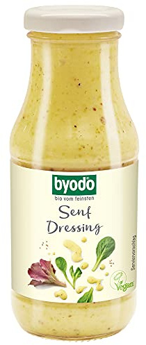 Byodo Senf-Dressing 245 ml - Organisches, Vegan & Glutenfreies Salatdressing | 100% Bio-Zutaten, Frei von Kristallzucker, Gesüßt mit Agavendicksaft - Genießen Sie Jeden Bissen