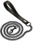 W/W Lifetime Black Chain Hundeleine Metall Kau Proof Blei 1,3m Langer 11mm Durchmesser Heavy Duty Haustier Leine Kette mit Leder gepolstertem Griff für große mittlere Hunde