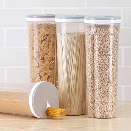 YIQI Scatola portaoggetti per spaghetti, pasta, contenitori, cereali, snack, contenitori di stoccaggio, contenitori per grani 10,5 x 28,7 cm / 4,1 x 11,3 pollici (1 pezzo colore casuale)