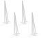 Pied Meuble Scandinave 4pcs Pieds Epingle DIY Pieds pour Table Pied de Chaise avec 20 Vis + 4 Protège Pieds
