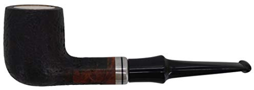 GERMANUS Pfeife - Made in Italy - Pfeife Billiard mit Meerschaum Einsatz und Pfeifenbeutel, 9mm Filter, Nr. 12 Sand