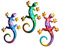 STOBOK 3st Eidechse Gecko Wandbehang Gecko-anhänger Aus Eisen Decoraciones para Sala De Casa Wandtier Geckofigur Spielzeug Gecko-Figur Eisenkunstgecko Schmiedeeisen Metall 3D Wandschmuck