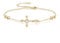 EVER FAITH Kreuz Armband 925 Silber Weiß CZ Unendlichkeit Charm Verstellbarer Kette Zierlicher religiöser Schmuck Geschenk für Damen Mädchen