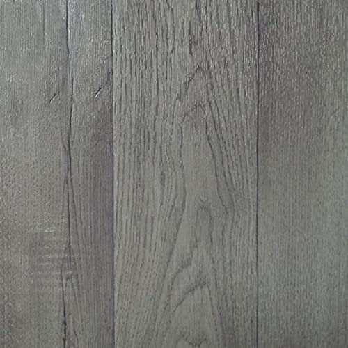 Mega Flooring UK Grey Wood Effect Non Slip Lino Home Office Kitchen Bedroom Bathroom Modern Design 2M 3M 4M wide Vinyl Flooring (2WX2.5L(6'6''X8''2), 793AW)