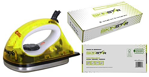 SkinStar Starter Ski Wachs Set Natural-Wax All IN ONE High Skiwachs Wachsbügeleisen