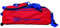 VISE Clear Top Bowlingtasche mit 3 Kugeln, Rot/Blau