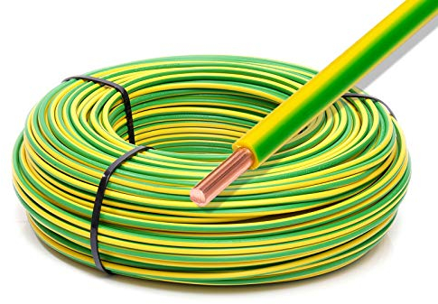 20 Meter - 1x6mm² Potentialausgleich Erdungskabel - XmediaSat H07V-U 1 x 6 mm² grün/gelb