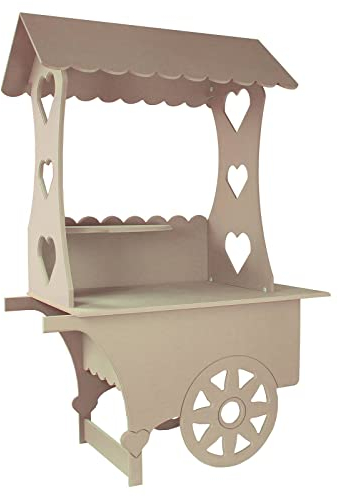 MonsterShop KuKoo Süßigkeitenstand Süßwarenstand Süßigkeitenbar Candy-Bar Süßigkeiten-Buffet Süßigkeiten-Wagen Süßwaren Catering Hochzeitsdeko Geburtstage Partybedarf 199cm H x 133cm B x 73cm T