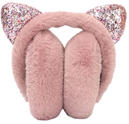 BESPORTBLE Ohrenschützer Faltbare Ohrenwärmer Rosa Katzenohren Ohrenwärmer Für Den Winter Für Kinder Anti-kälte-gehörschutz Winterliche Plüsch Zubehör Mädchen Tier
