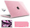 Mektron Case for MacBook Air 15 INCH 2025 M4 A3241 2024 M3 A3114 /2023 M2 A2941 Case with 15.3 Liquid Retina Display & Touch ID Cover, Plastic Hard Shell with Screen Protector, Glitter Pink