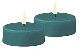 ReWu Deluxe Homeart Lot de 2 grandes bougies chauffe-plat Vert jade