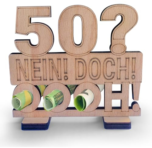 Freutopia Geldgeschenke Verpackung für Geburtstag, Jubiläum - originelle Verpackungen für Geldgeschenke, kreative Jubiläumsgeschenke, witzige Geschenkideen, Geschenk für Männer und Frauen (50Louis)