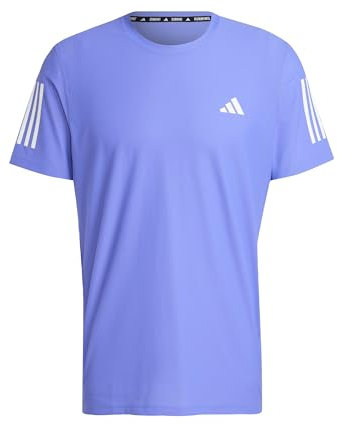 adidas Men's Own The Run Tee, Semi Cobalt Blue, S