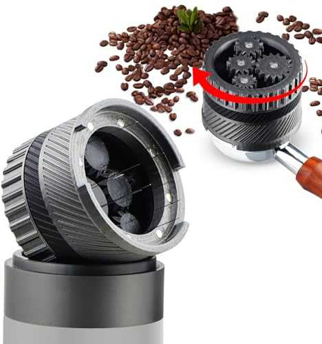 GUSUCIN Spirographic Espresso WDT-Werkzeug, Espresso-Verteilerwerkzeuge, kompatibel mit Breville 58 mm Siebträgerkörben, verzahnter drehender Espresso-Nadelrührer, Espressomaschinen-Zubehör