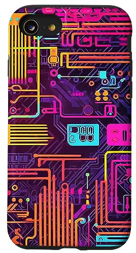 iPhone SE (2020) / 7 / 8 Cyberpunk Gaming Motherboard Chip Case