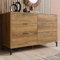 TOTITOM Schminktische, Kommode, Sideboard mit 6 Schubladen, 120 x 40 x 76 cm in Dunkle Eiche, Sideboard Highboard für Schlafzimmer & alle Wohnräume2024 NEU(Eiche dunkel)(EU 5-7 Tage Lieferung)