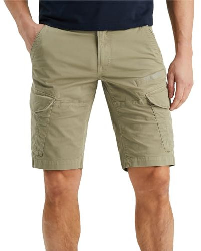 PME Legend Herren Short NORDROP Cargo - Regular Fit - Grau Blau Grün Beige, Größe:W 31, Farbe:Tree House 8263