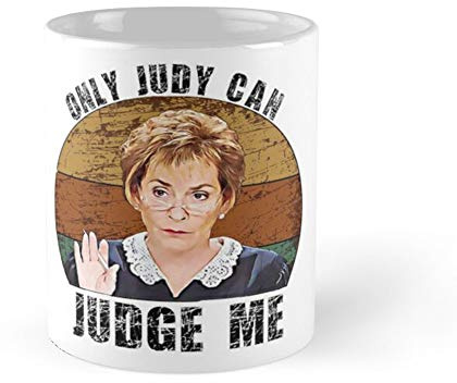 TYCLTY Only Judy Can Judge Me Funny Retro Coffee Mug 11oz & 11oz Ceramic Tea Cups, waYanl-2904, BZ305