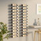 ShCuShan Wall Mounted Wine Rack for 12 Bottles 2 pcs White Iron