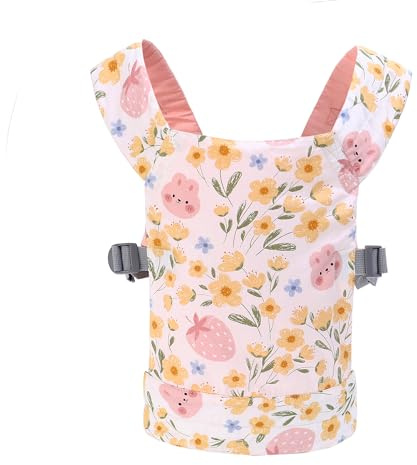 Miracle Baby Babypuppentrage für Kinder, Vorder- und Rückentrage mit verstellbaren Trägern für Mädchen, Stofftiertrage, Puppenzubehör für Kinder, 100% Baumwolle