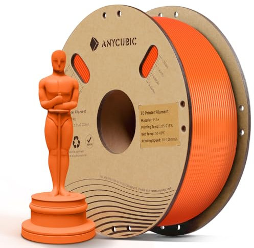 ANYCUBIC PLA Plus Filament 1.75mm Orange, PLA+ 3D Drucker Filament, Intelligente Identifikation, Filament-3D-Druckmaterialien 1kg