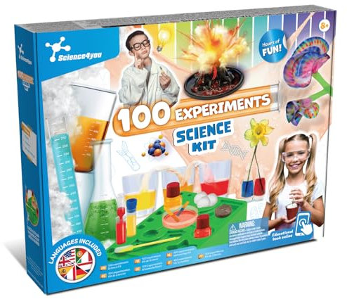 Science4you 100 Science Experiments for Kids – Have Hours of Fun with this Educational Science Kit, Learn Physics, Chemistry, Geology & Biology, Educational Toys, Gifts for Boys & Girls 8 9 10 11+