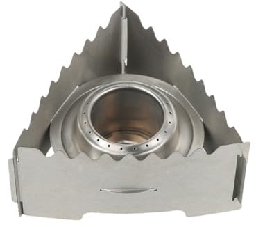 Kznifmk Tragbarer Mini-Spirituskocher mit Kreuz-Ständer, Spiritusbrenner für Outdoor-Camping, Wandern, Rucksackreisen, Kochen B