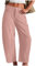 ANHATUIV Cordhose für Damen, weites Bein, Hose mit Taschen, mittelhohe Taille, elastische Taille, Kordelhose, lockere Passform, lässig, Baggy, Boyfriend-Hose, Arbeit, Yoga, Jogger, rose, XXL