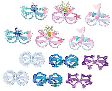 VALICLUD Requisiten Für Kindergeburtstage 12 Paar 3d-brillen Aus Papier Mit Ozeanmotiv Partygeschenke