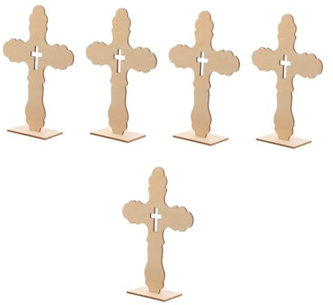 Operitacx 50stücke Kreuz Dekoration Religions-kreuz Für Tisch Rustikale Wohnaccessoires Für Anlässe Holzfigur