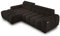 Ecksofa BULL 285x168x77/97 cm, Linke Seite Mit Schlaffunktion, Elektrisch Ausziehbarer Sitzfläche, Verstellbaren Kopfstützen, Dunklen Buchenholzfüßen, Hydrophobem SALVADOR-Bezugstoff - Olivgrün