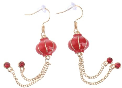 Ipetboom 2 Paires De Boucles D'Oreilles Lanternes 2021 Nouveaux Bijoux De Style Chinois Bijoux Chinois Pour Femmes Boucles D'Oreilles Du Nouvel An Chinois Décoration Chinoise