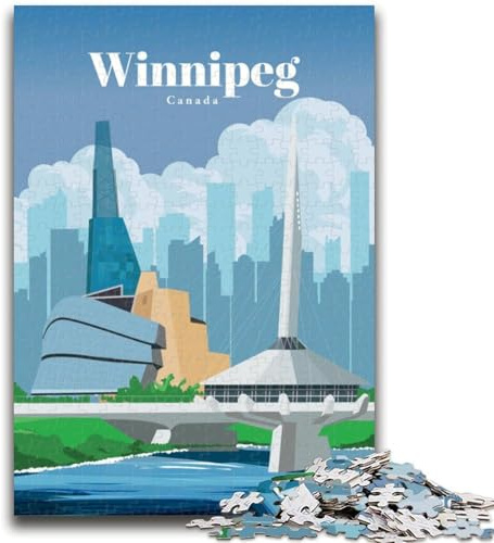 1000-teiliges Puzzle für Erwachsene und Jugendliche Reise nach Winnipeg Lustige Freunde und Familie ab 14 Jahren (Größe 38x26cm)