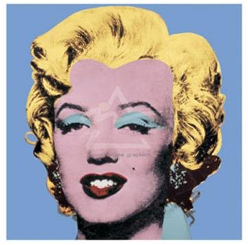 Andy Warhol - Shot Blue Marilyn (b) Poster Kunstdruck (36 x 28cm)