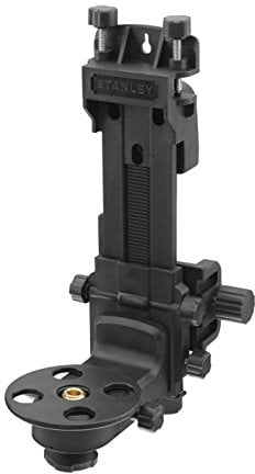 STANLEY 1-77-172 Support De Fixation Murale - Robuste Pour Niveaux Lasers Rotatifs Et Niveaux Laser Croix Et Multilignes - Filetage 5/8 - Ambase Murale Hauteur Grande Capacité