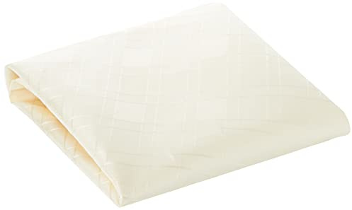Emma Barclay Chequers - Jacquard Table Cloth in Cream - 70 (178cm) Round