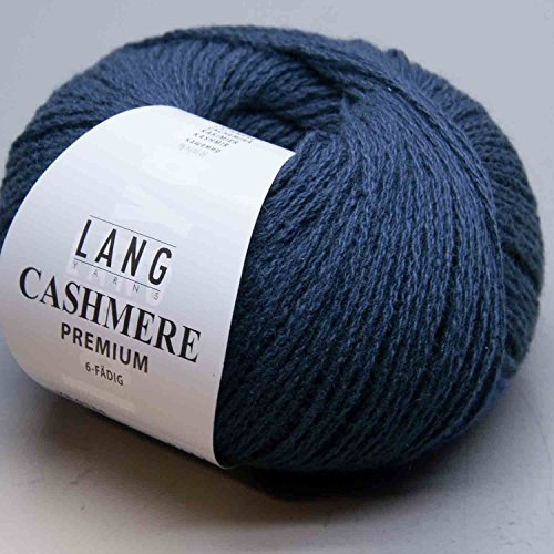 Lang Yarns - CASHMERE PREMIUM - Farbe 0134 Marine Mélange - 100% Kaschmirwolle (25 Gramm – 1 Knäuel)
