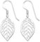 Heather Needham Sterling Silver Leaf Earrings - leaf skeleton Drop earrings - Leaf size 18mm x 10mm: Gift boxed 6058