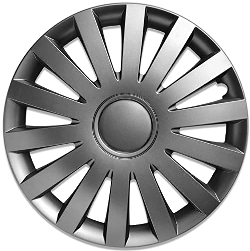 Albrecht 17 Zoll Radkappen grau für Stahlfelgen - Wind Radzierblenden aus hochwertigem Kunststoff - Langlebige Radblenden in originaler Albrecht Verpackung - Made in EU