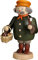 Seiffener Volkskunst | Räuchermännchen Erzgebirge | Gemütliche Typen 19 cm | Räucherfigur | Erzgebirgische Volkskunst | 12664 | Pilzsammler
