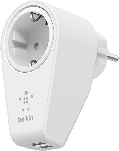 Belkin Schwenkbares Boost Up Ladegerät mit Steckdose (geeignet für iPhone 5/5c/5s, iPhone 6/6s/6 Plus/6s Plus, iPhone 7/7 Plus, iPhone SE, iPad Air 2, iPad Pro, Smartphones, Tablets) weiß