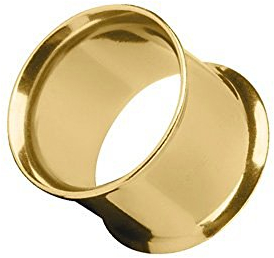 Piercingfaktor Flesh Tunnel Ear Plug Ohr Piercing Tribal Double Flared Plug aus Edelstahl 12mm Gold