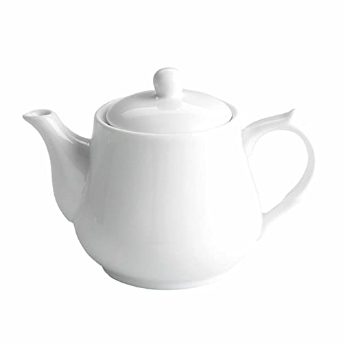 Moonlight Ceramic Tea Pot White 17.6oz / 500ml - Porcelain Teapot